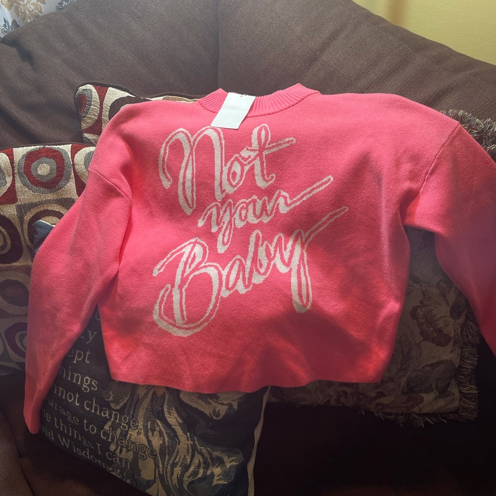 H&M Pink Cropped Sweater